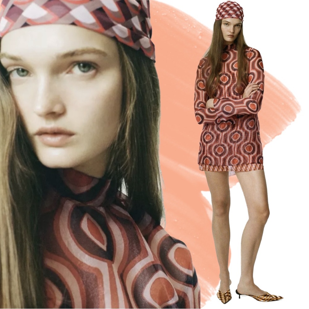 Organza Mini 70s Dress
